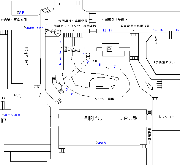 呉駅前バスのりば